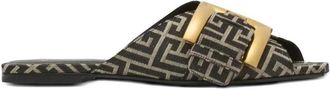 Balmain Anthem Monogrammierte Sandalen