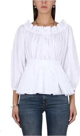 Alexander McQueen Dames, Blouses & Shirts, Wit, Maat: XS