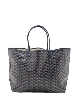 Goyard 2000-2025 Goyardine Saint Louis GM tote bag - unisex - Fabric/Calf Leather/Leather - One Size - Blue