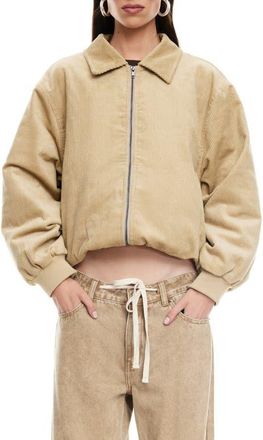 Lioness Corduroy Bomber Jacket in Latte at Nordstrom, Size X-Small