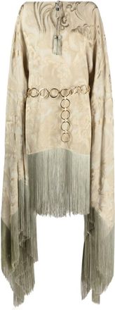 Taller Marmo Veneno Clouds kaftan minidress - women - Acrylic/Viscose - OS - Green