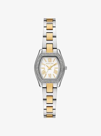 Michael Kors Petite Chelsea Pav&eacute; Two-Tone Watch
