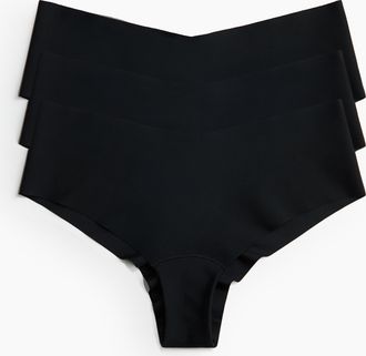 H&M 3er-Pack Unsichtbare Hipster - Schwarz