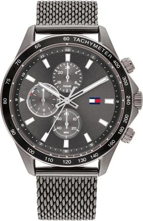 Tommy Hilfiger Accessoires, Heren, Grijs, ONE Size, Chronograaf Horloge