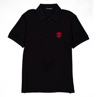 Roberto Cavalli Black Logo Polo Shirt, Size X-Large