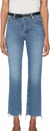 Frame Denim The Ruler Crop Jeans In Stash Destructed