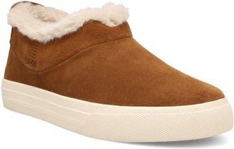 Taos Mini Chic Water Resistant Faux Fur Ankle Bootie in Chestnut Suede at Nordstrom, Size 11