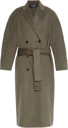 Jacquemus Le Manteau DHomme Curvio - Dames - Mantel - Groen - 2XS - Katoen - Jassen