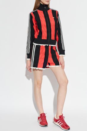 adidas Striped Pattern Shorts, Womens, Red