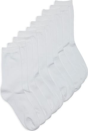 Nordstrom Rack 5-Pack Pillow Sole Crew Socks in White at Nordstrom Rack, Size 9/11