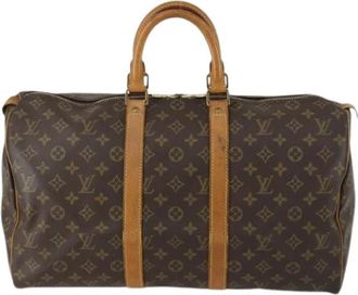 Louis Vuitton Pre-owned Keepall tas - unisex - Vintage Weekendtas - Bruin - ONE Size - Leer - Vintage