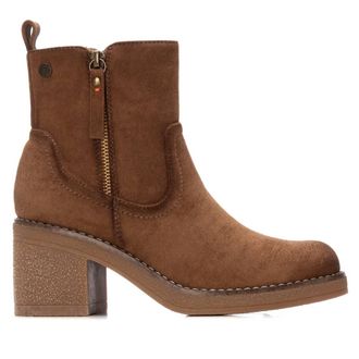 Xti Womens Side Zipper Suede Booties Refresh Collection By XTI