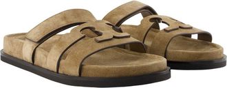 Tory Burch Womens Ines Sport Sandals Brown Calfskin