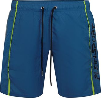 Plein Sport Verticale Logo Boardshort Zwemshorts in Blauw