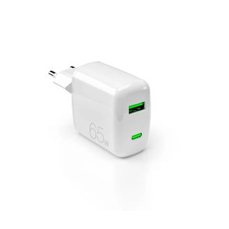 Puro Cargador De Pared Usb-a Usb-c Gan De 65 W - Blanco