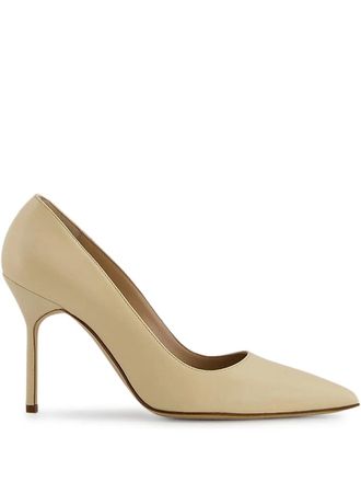 Manolo Blahnik 105mm leather pumps - Neutrals