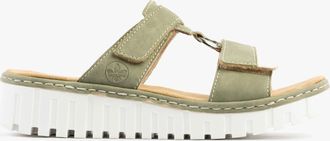 Rieker V1396-52 Womens Sandals Green Combination - Size UK 6.5