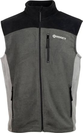 Hooey Mens Color Block Softshell Vest In Charcoal/multi