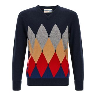Ballantyne Heren, Truien, Blauw, Maat: M Kasjmier