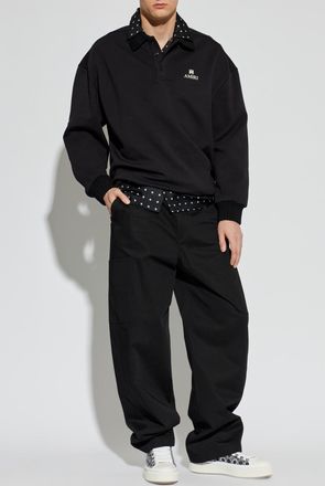 Amiri Polo With Logo, Mens, Black