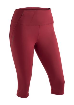 Maier Sports Caprihose MAIER SPORTS Arenit Capri W, Damen, Gr. 36, Normalgr&ouml;ssen, rot (weinrot), 79% Polyester (recycelt), 21% Elasthan, Hosen Caprihose, Damen 3/4