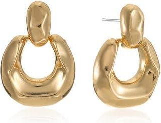Ettika Circle Knocker Drop Earrings in Gold at Nordstrom Rack