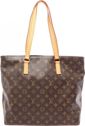 Louis Vuitton Brown Pvc Coated Canvas Leather Handbag Tote Bag (Pre-Owned)