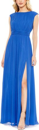 Mac Duggal Pleated A-Line Gown