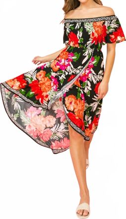 Flying Tomato What I Like About You Floral Midi Dress In Black
