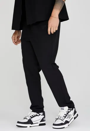 Siksilk Pantal&oacute;n cargo negro para hombre SikSilk M
