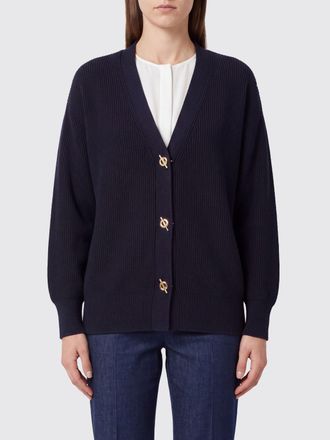 Elisabetta Franchi Cardigan in misto viscosa con scollo a V e spalle scese