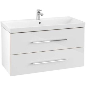 Villeroy & Boch Avento M&oacute;dulo De Lavabo A89200, 2 Extra&iacute;bles, Anchura 980mm, Color: Blanco Cristal - A89200b4
