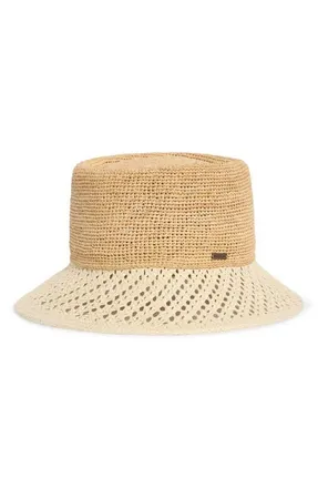 Brixton Ellee Festival Straw Bucket Hat in Natural/Natural at Nordstrom, Size X-Small