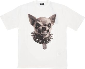 Phobia Archive Angry Dog Tee - Heren - T-shirts - Wit - M - Katoen - Tops
