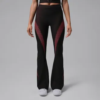 Nike Jordan Womens Jordan Sport Flightweight Dri-FIT High-Waisted Flared Leggings in Black | IM8433-010