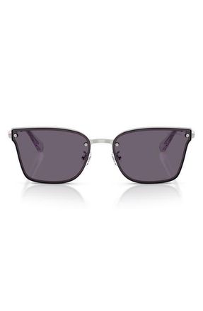 Swarovski 62mm Irregular Sunglasses in Silver/Violet at Nordstrom