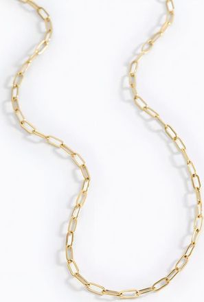 Mint & Lily Thin Paperclip Necklace in Gold at Nordstrom, Size 16