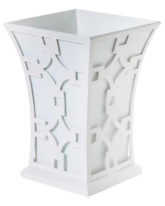 Two's Company Laser Fretwork Flared Metal Planter