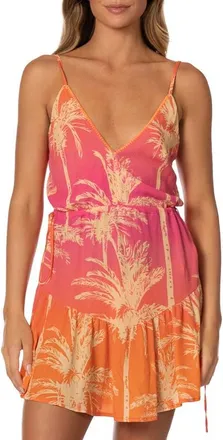 Maaji Sunwashed Palms Arabella Minidress in Open Pink at Nordstrom, Size Medium