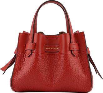 Pourchet Nano Handtas - Dames - Handtassen - Rood - ONE Size - Leer - Tassen