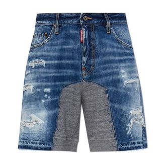 Dsquared2 Denim Shorts, male, Blue, Size: 2XL Denim Shorts with a Vintage Effect