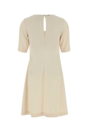 Herno Womens Ivory Stretch Crepe Dress Bianco Exterior: Polyester Elastane Abiti