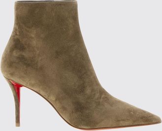 Christian Louboutin Tronchetti Miss Z in camoscio con tacco a spillo e zip