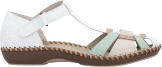 Rieker Schoenen, Dames, Wit, 38 EU, Platte Sandalen
