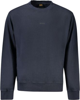 HUGO BOSS Mens Crew Neck Sweatshirt 50495662 - Dark Grey Cotton - Size Small