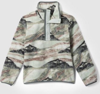 Columbia Helvetia II Printed Snap Kids Half-Zip Fleece Trui groen