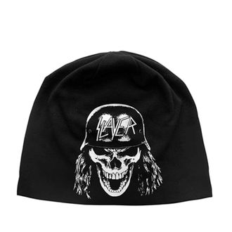 Slayer Beanie Hat Soldier Skull Band Logo Official Black Jersey Print