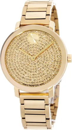 Movado Evolution Quartz Gold Dial Ladies Watch 3601152