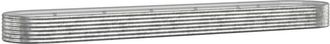 vidaXL Jardinera arriate acero galvanizado plata 507x100x36 cm Vidaxl