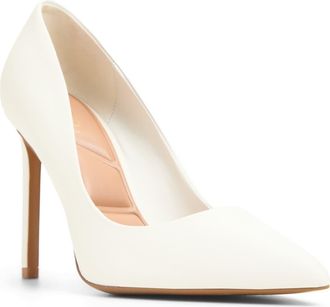 Aldo Lala Pointed Toe Pump in White at Nordstrom, Size 8.5
